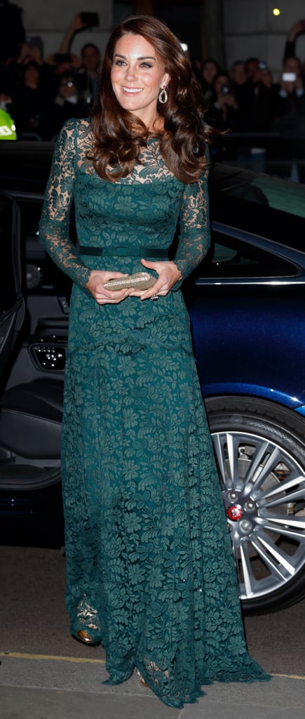 Kate Middleton's Green Temperley Gown Portrait Gala 2017