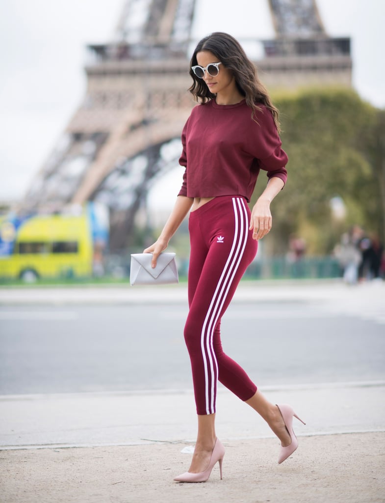 adidas striped leggings outfit