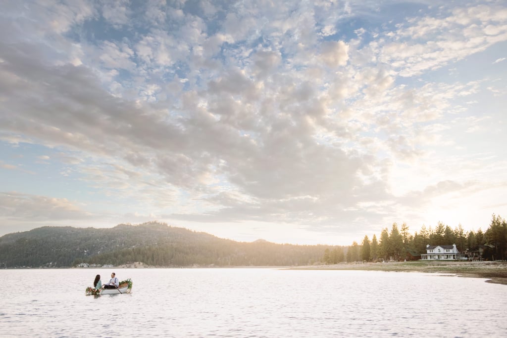 Engagement Photos in a Rowboat
