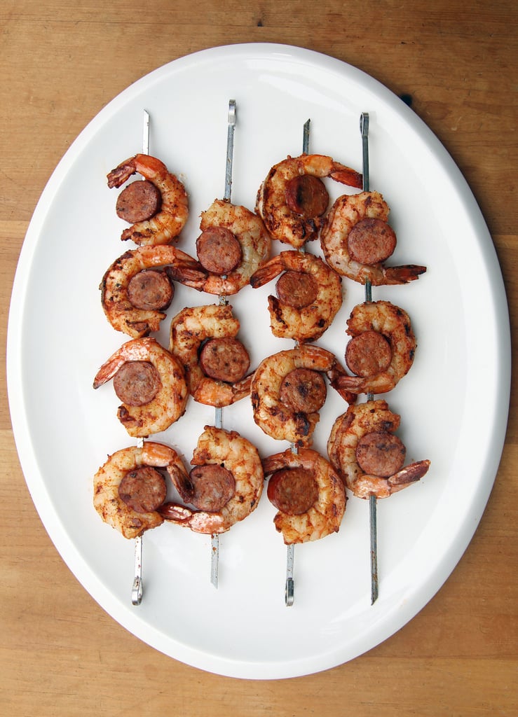 Spicy Shrimp and Chorizo Kebabs
