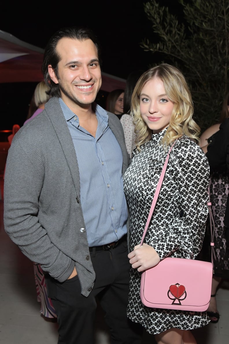 LOS ANGELES, CA - OCTOBER 23:  Jonathan Davino (L) and Sydney Sweeney attend the InStyle and Kate Spade dinner at Spring Place on October 23, 2018 in Los Angeles, California.  (Photo by Charley Gallay/Getty Images for InStyle)