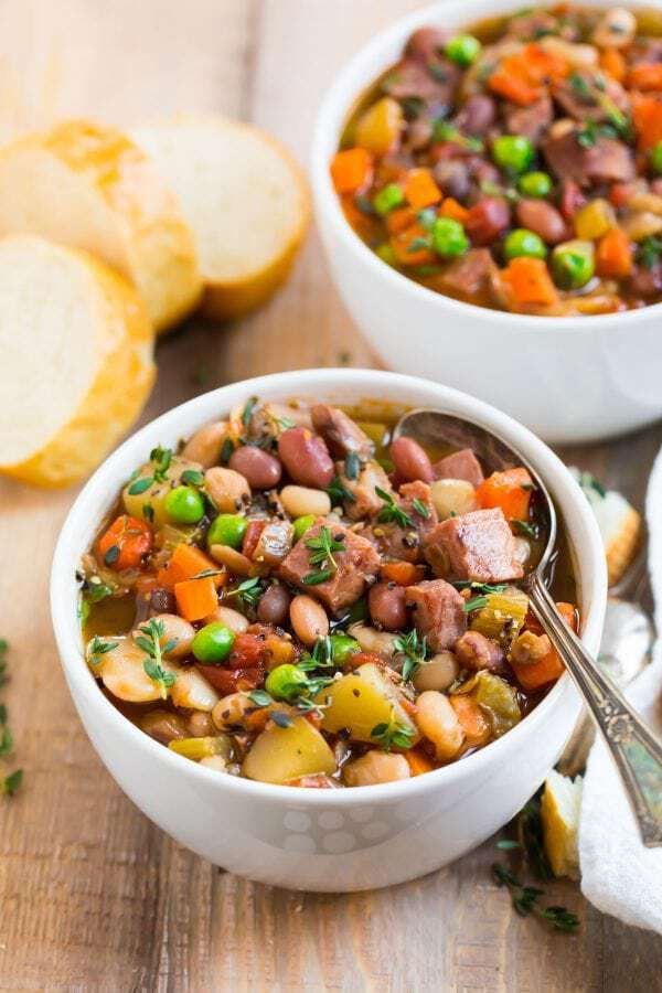 Slow Cooker Ham and Bean Soup