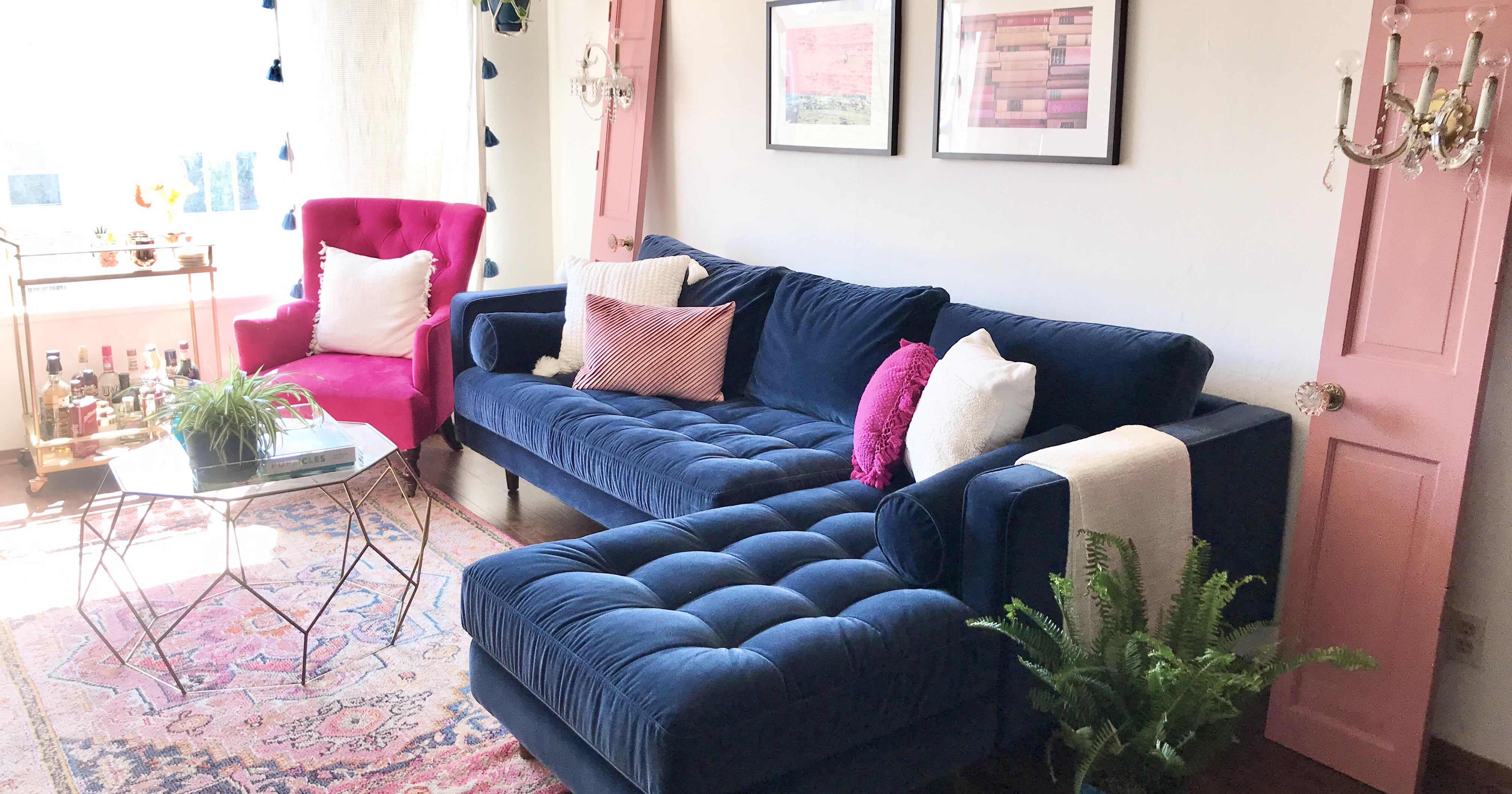 Article blue couch sale