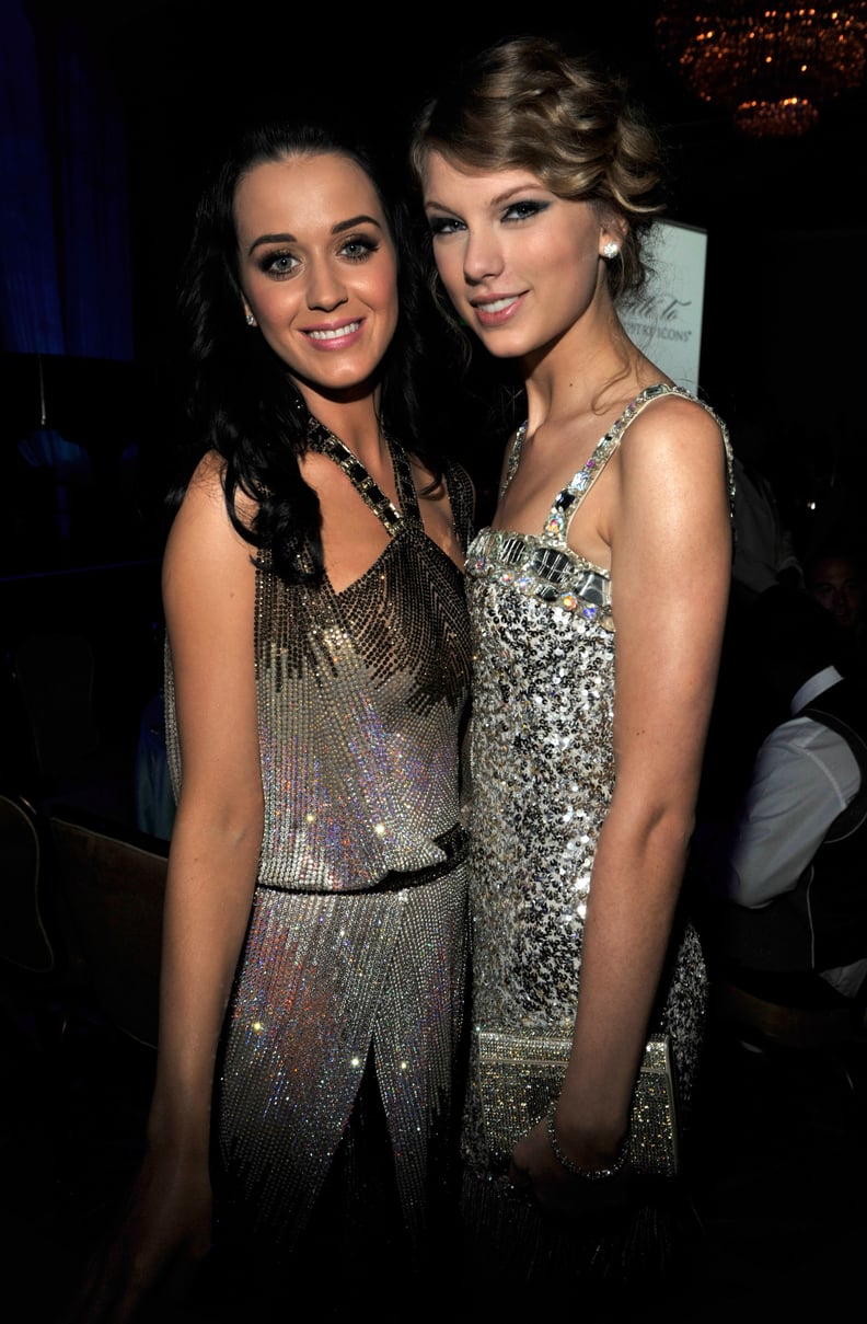 BEVERLY HILLS, CA - JANUARY 30:  Katy Perry and Taylor Swift at the 52nd Annual GRAMMY Awards - Salute To Icons Honoring Doug Morris held at The Beverly Hilton Hotel on January 30, 2010 in Beverly Hills, California.  (Photo by Kevin Mazur/WireImage)