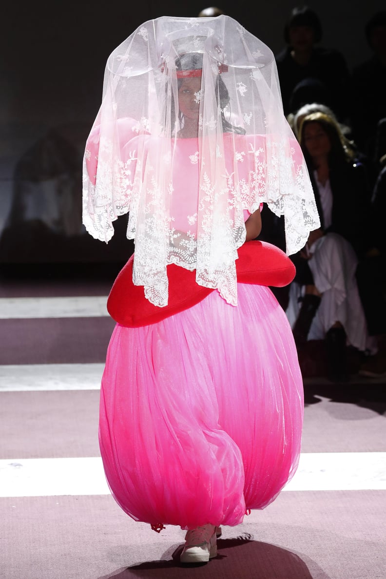 A Veil and Gown From the Comme Des Garcons Fall 2020 Runway at Paris Fashion Week