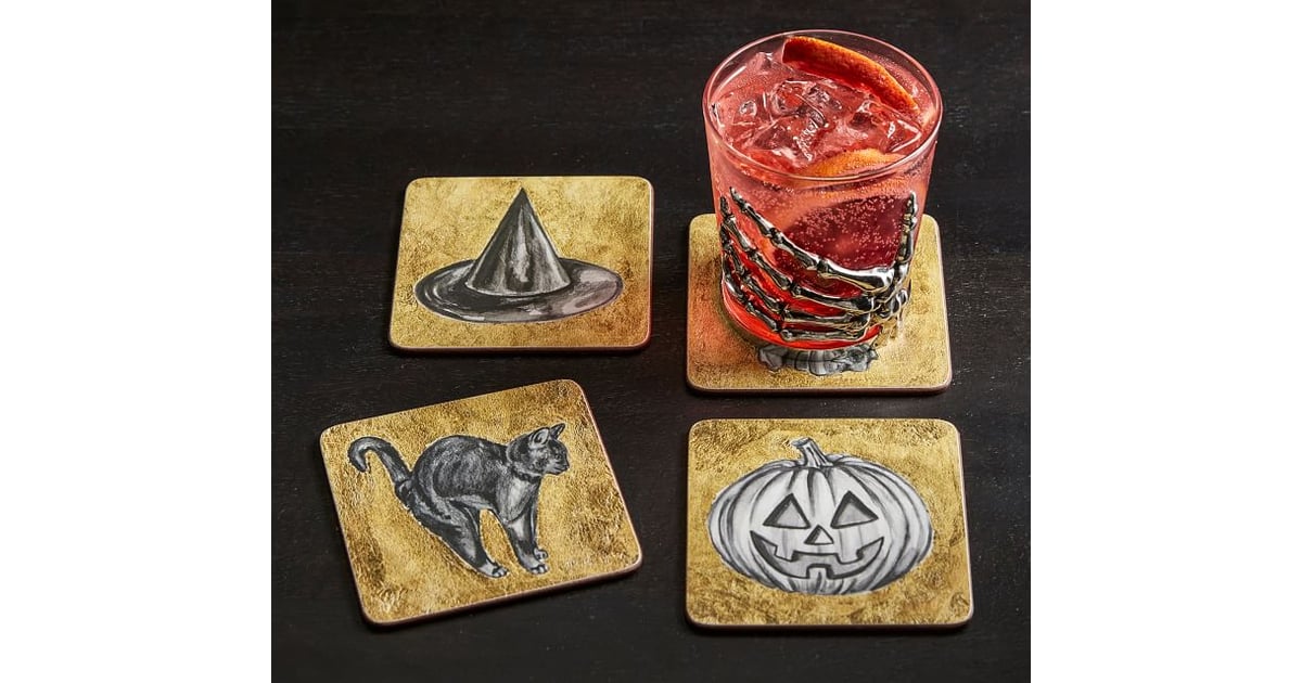 Halloween Icons Gold Cork Coasters Best Halloween Decorations For