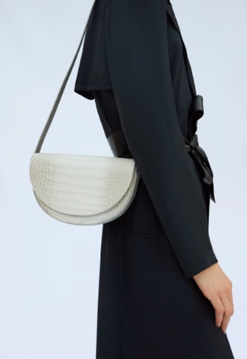 Cuyana Croc-Embossed Half-Moon Mini Bag