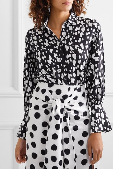 Mother of Pearl Miles Faux Pearl-Embellished Printed Lyocell Shirt