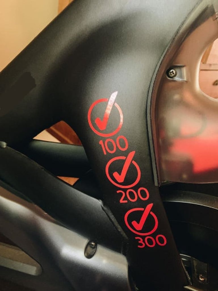 Spin Bike Milestone Stickers