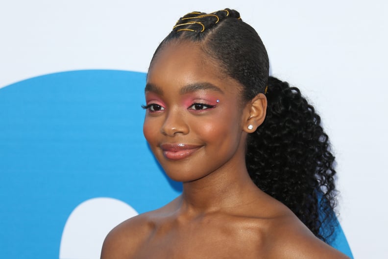 Marsai Martin’s Pink Eyeshadow With Eye-Drop Detail