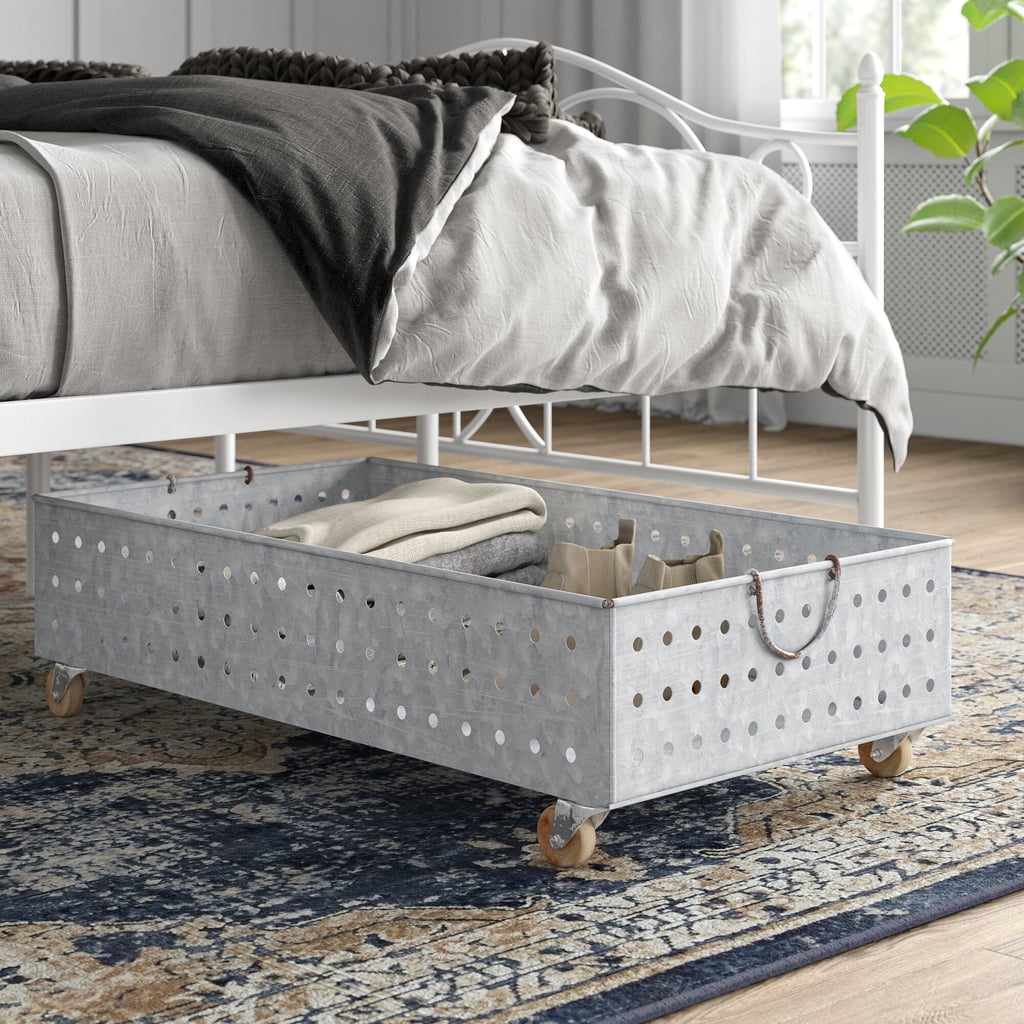Galvanized Metal/Wire Underbed Storage Ways to Organize Your Bedroom