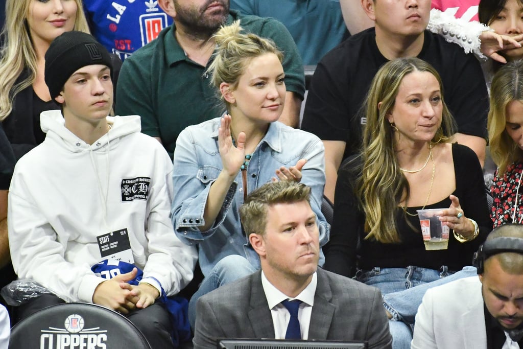 Kate Hudson at Los Angeles Clippers Game With Kids