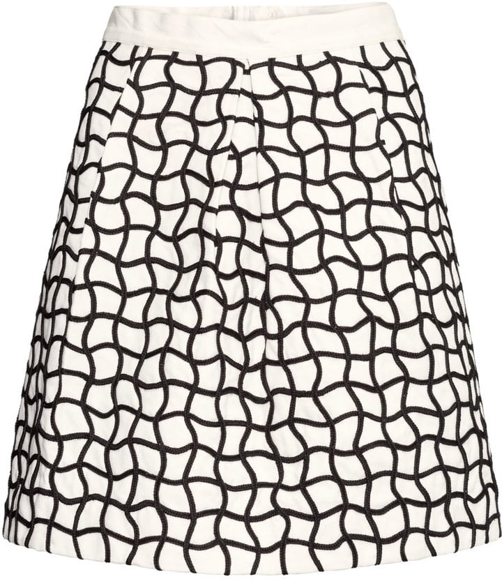 H&M Cord-Embroidered Skirt