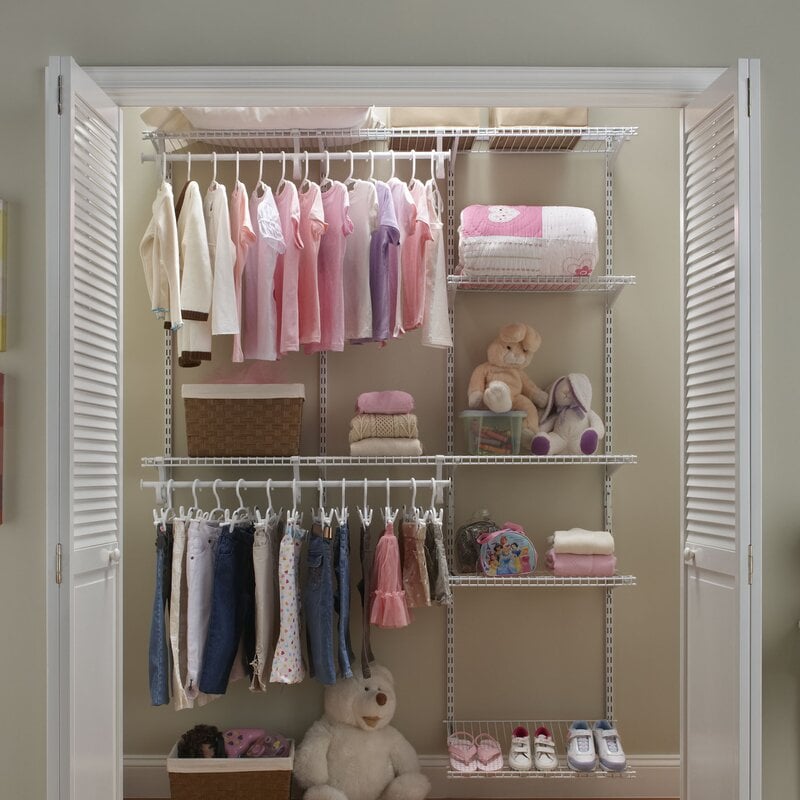 Details about   Childrens Kids Baby Nursery Closet Organiser Hanging Wardrobe Storage 