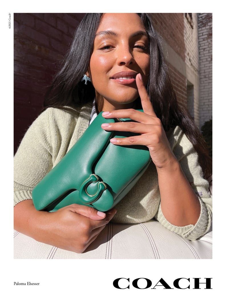 Paloma Elsesser With the Coach Tabby Pillow Bag
