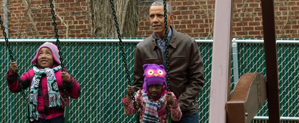 Barack Obama at Playground With Kids January 2017