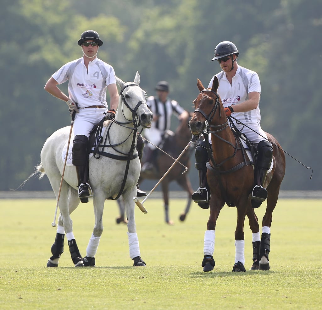 Pictures of Prince William and Prince Harry Playing Sports