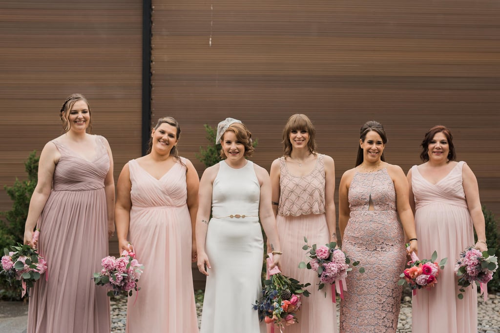 millennial pink wedding dress