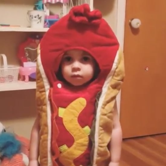 Girl Wears Hot Dog Costume to Bed