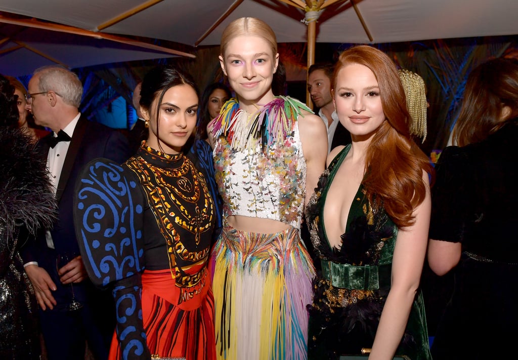 Camila Mendes, Hunter Schafer, and Madelaine Petsch at the Vanity Fair Oscars Party