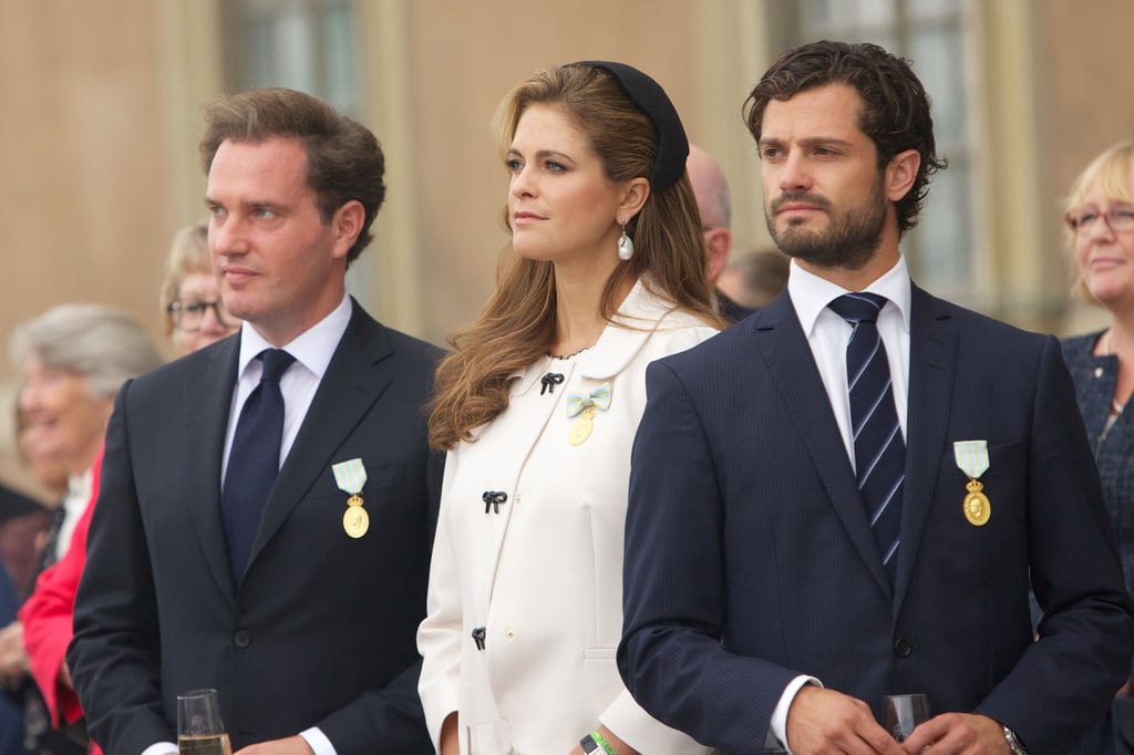 Princess Madeleine was joined by her husband and very handsome brother, Prince Carl Philip, during jubilee celebrations at the royal palace.