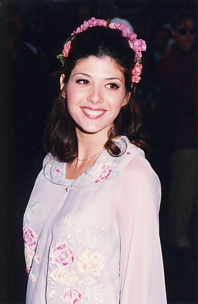 Marisa Tomei showed off a floral headband.