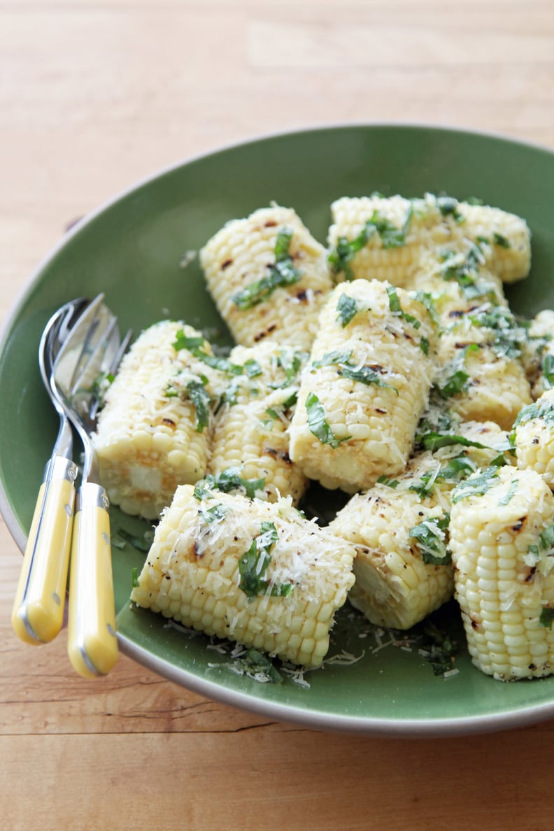 Grilled Corn With Basil and Parmesan