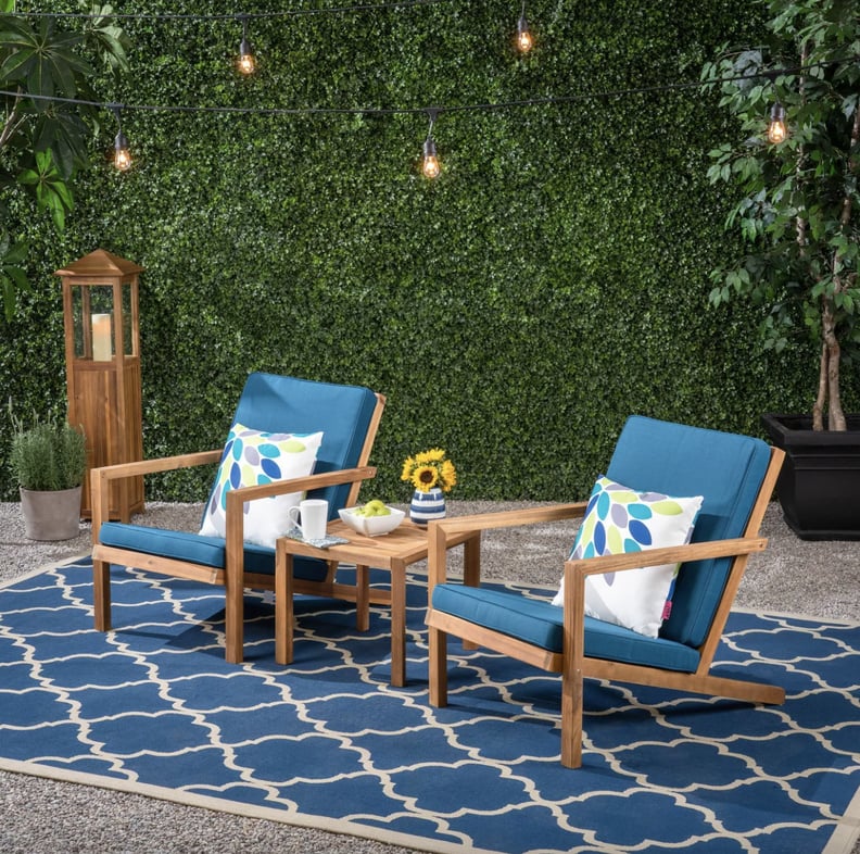 A Wooden Patio Set For Small Spaces