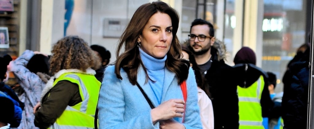Kate Middleton's Baby-Blue Coat and Matching Turtleneck
