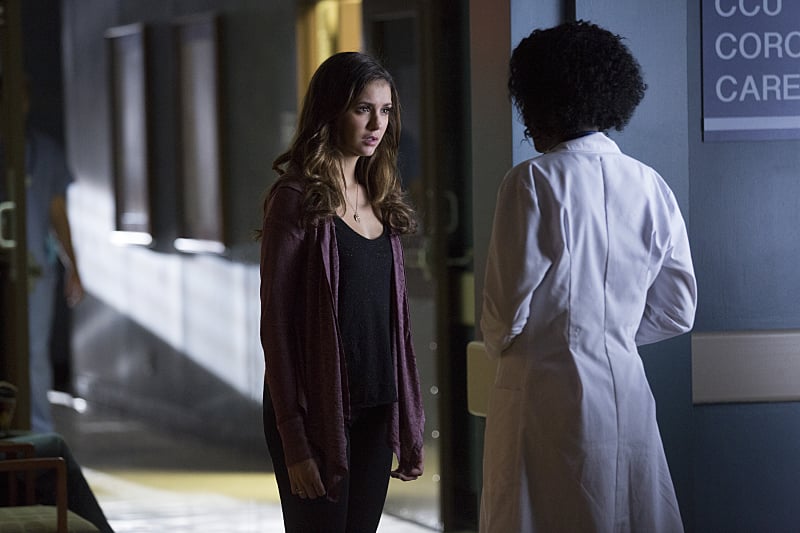 Elena goes to the hospital to investigate. It is, obviously, dark and eerie.