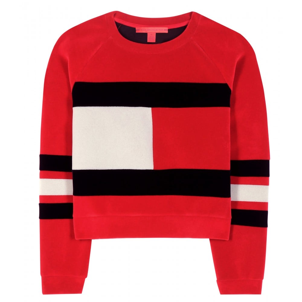 Tommy x MyTheresa Scuba Velvet Cropped Sweater ($395)