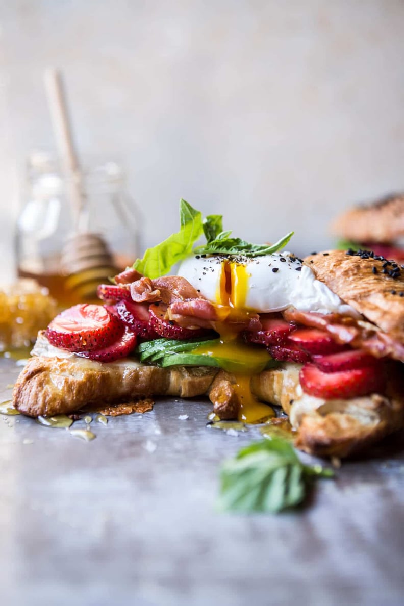 Strawberry, Basil, and Crispy Prosciutto Breakfast Sandwich