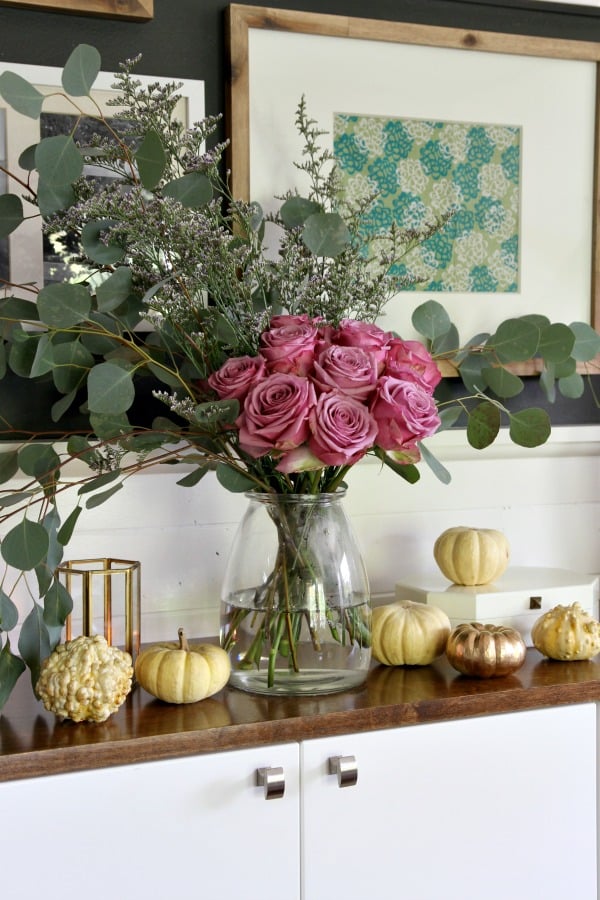 Fall Decorated Sideboard