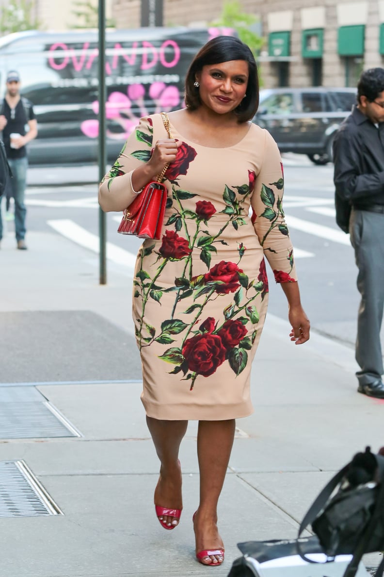 Mindy Wearing a Dolce & Gabbana Dress on the Street in 2015