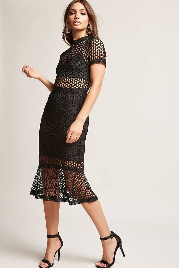 Forever 21 Crochet Lace Midi Dress