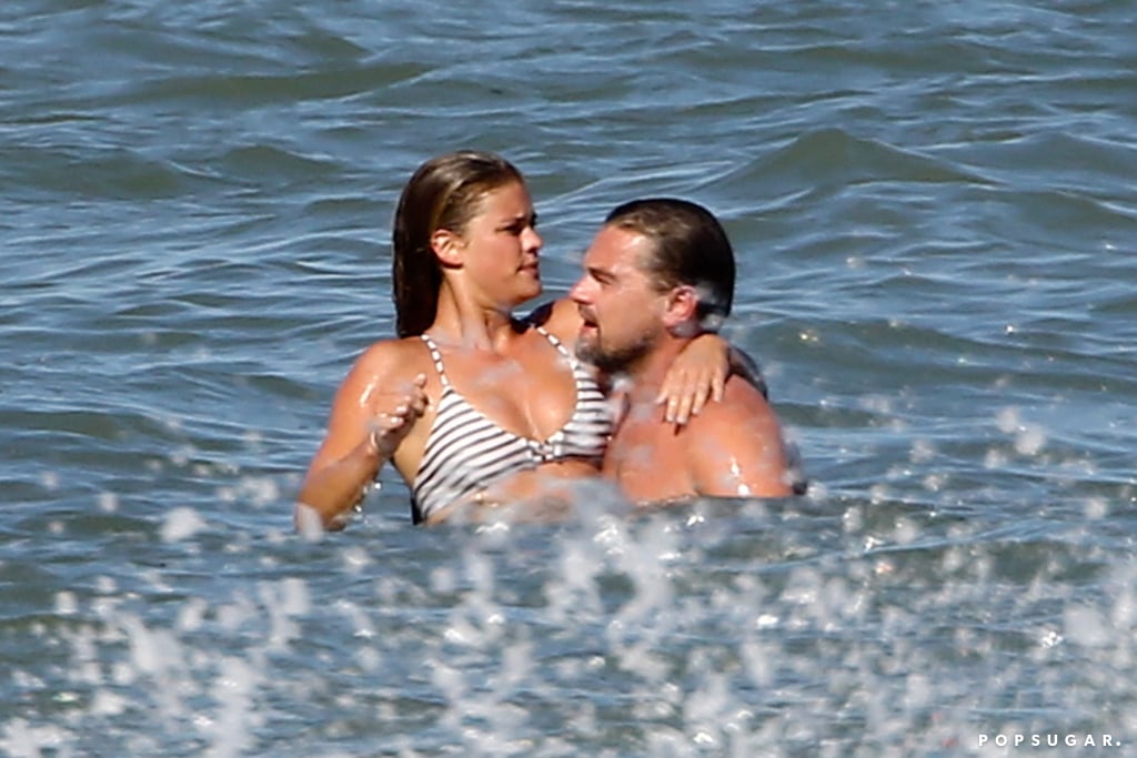 Leonardo DiCaprio and Nina Agdal Kissing on the Beach in LA