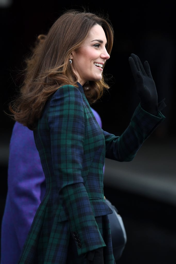 Kate Middleton McQueen Tartan Coat Dundee Visit January 2019