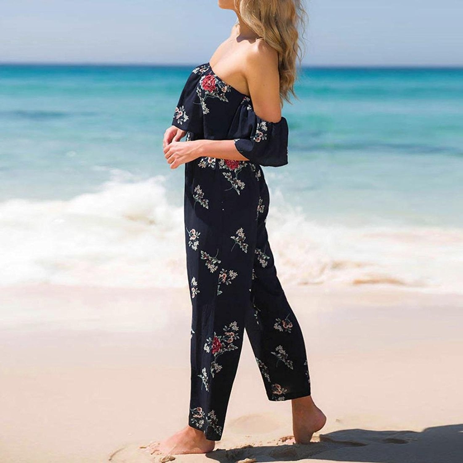 Off the sales shoulder jumpsuit uk
