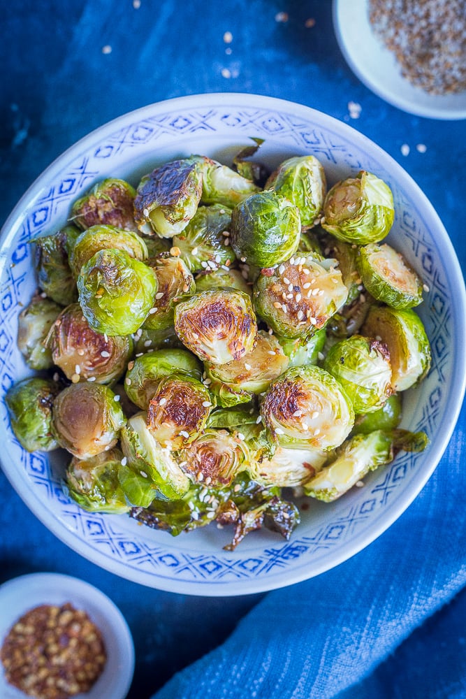 Maple Sesame Ginger Roasted Brussels Sprouts ...