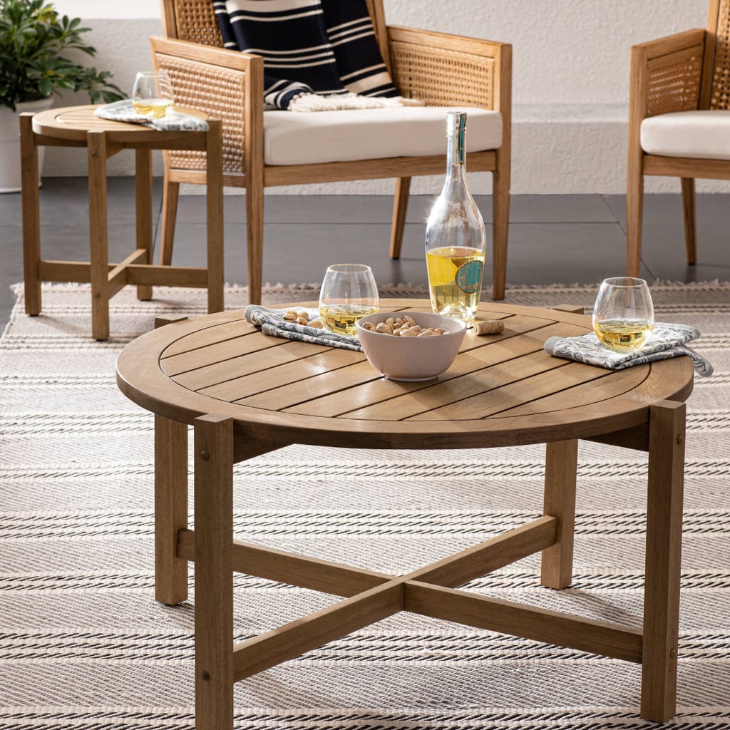 A Wooden Coffee Table: Threshold designed with Studio McGee Bluffdale Wood Patio Coffee Table