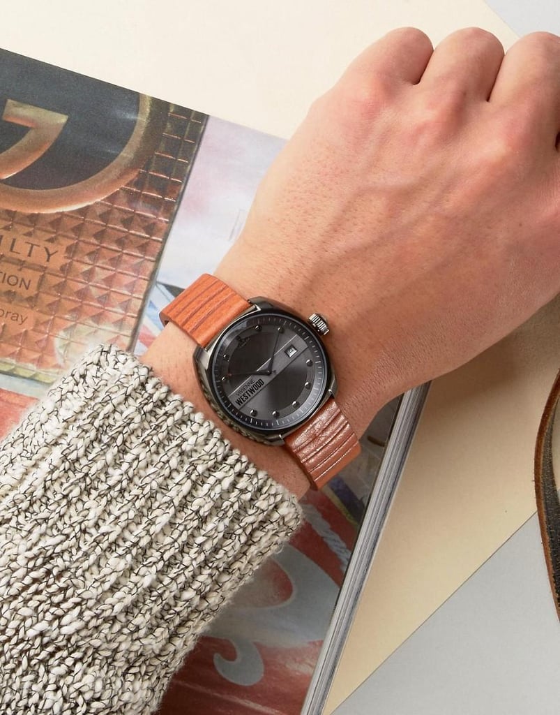 The Vivienne Westwood VV080GNTN Bermondsey Leather Watch In Tan ($332) has that vintage aesthetic so many guys will love.