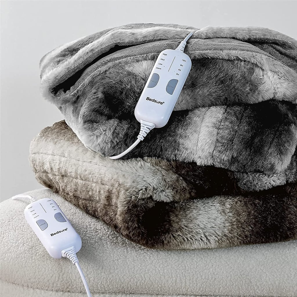 Best Faux-Fur Heated Blanket on Amazon: Bedsure Faux Fur Low Voltage Heated Blanket