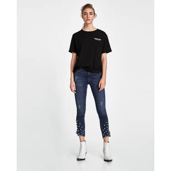 Pearl hotsell hem jeans