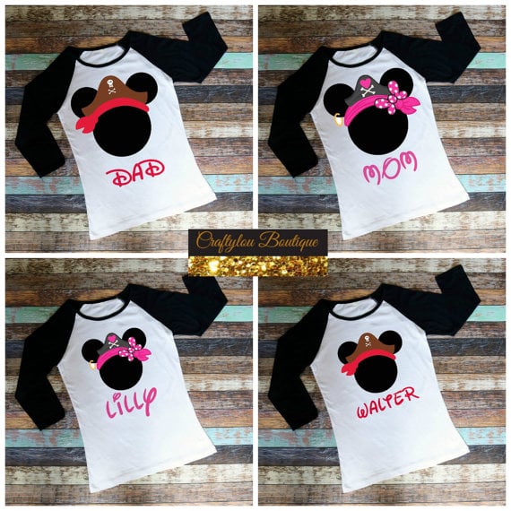 Personalized Disney Pirate Family Shirts