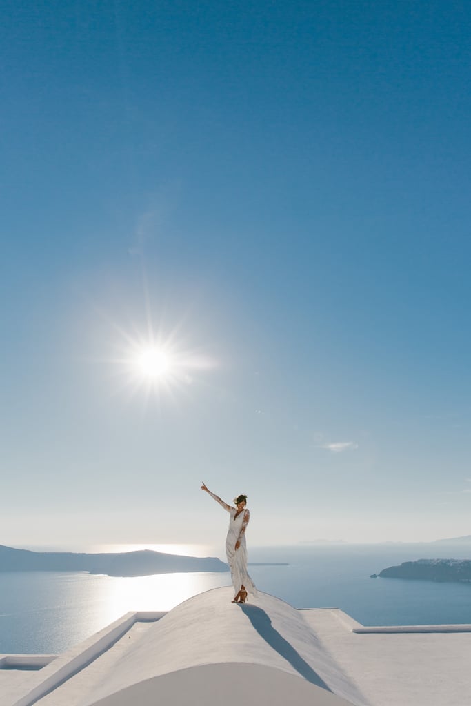 "I love this photo! Nicole has just got married. She is so happy and dancing at the rooftops of Santorini island!" — Theodoros Chliapas