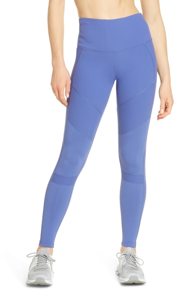 Zella Moto Ribbed High Waist Ankle Leggings