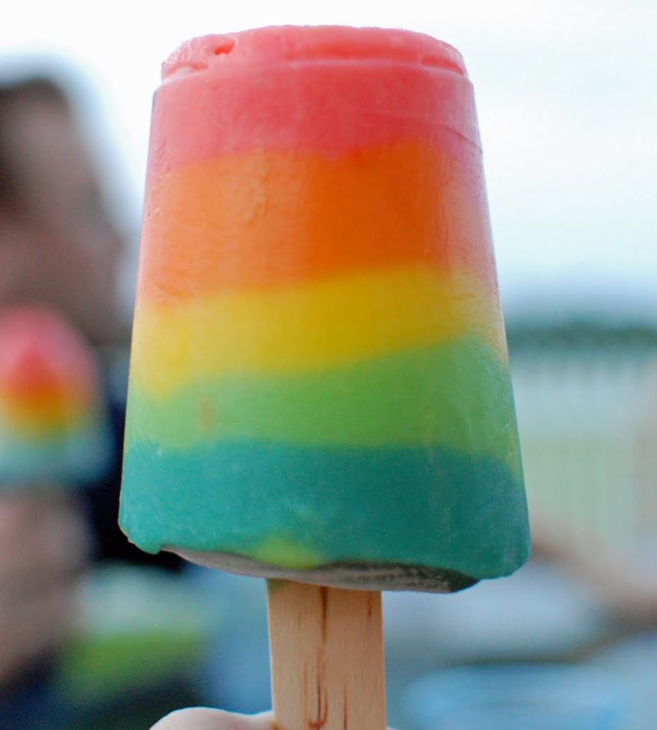 Rainbow Pudding Popsicles