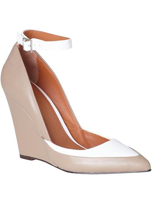 Rachel Roy Avelli nude and white ankle-strap wedges ($195, originally $275)