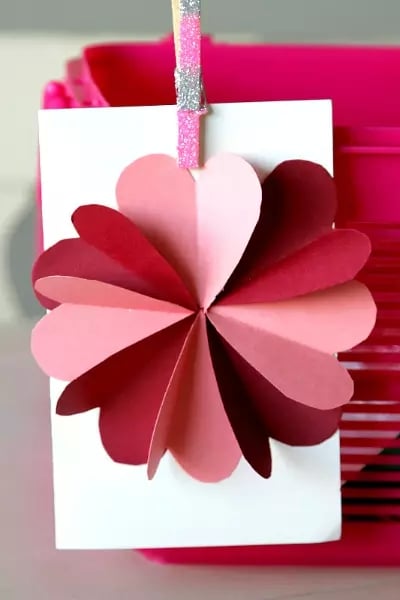 DIY Flower By Hearts Card