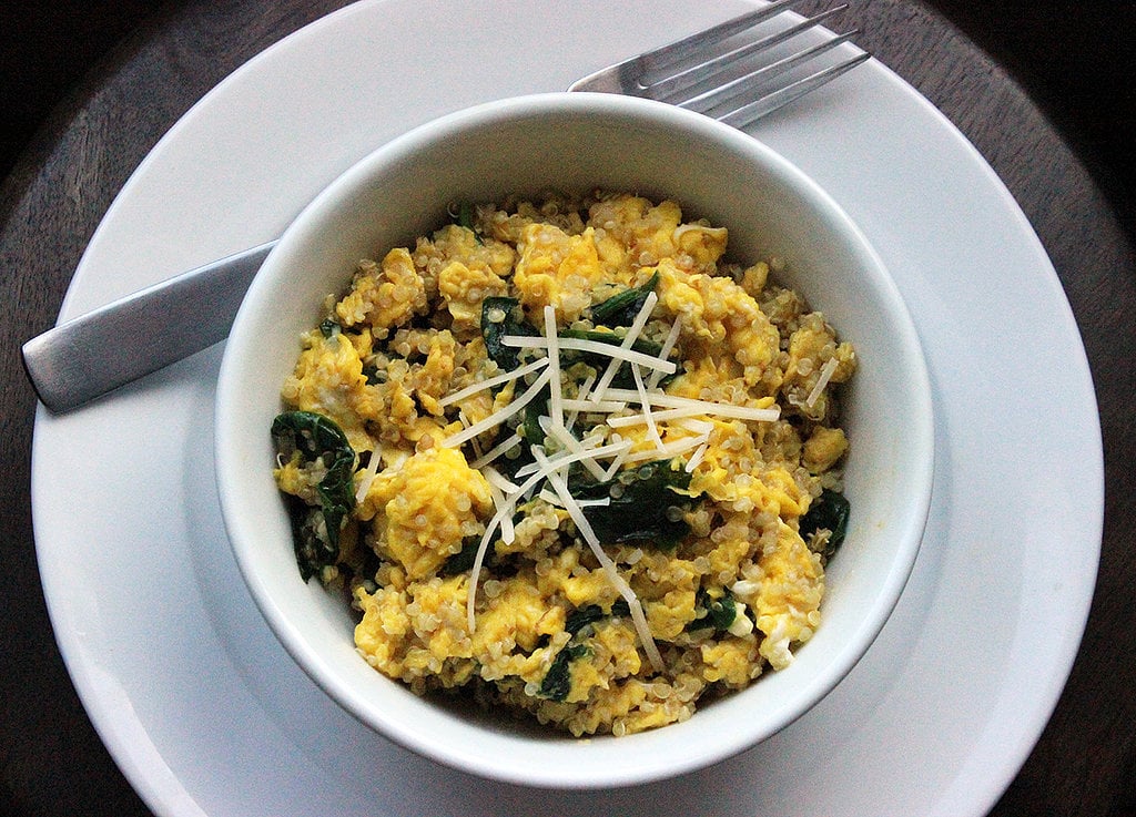 Quinoa Egg Spinach Scramble